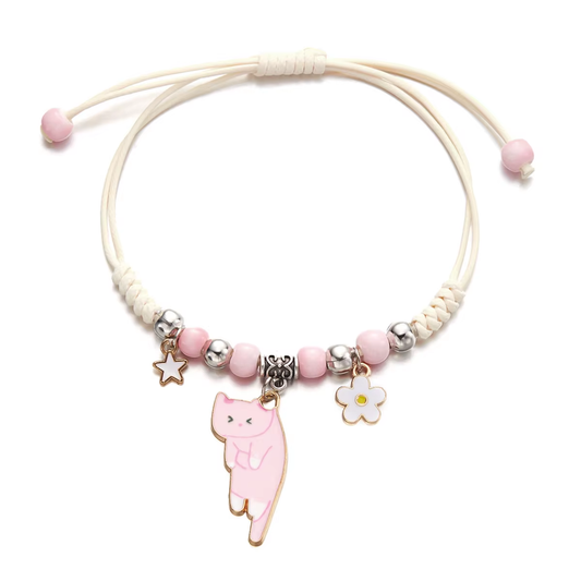 Armbånd Rosa Daggry med kattehode